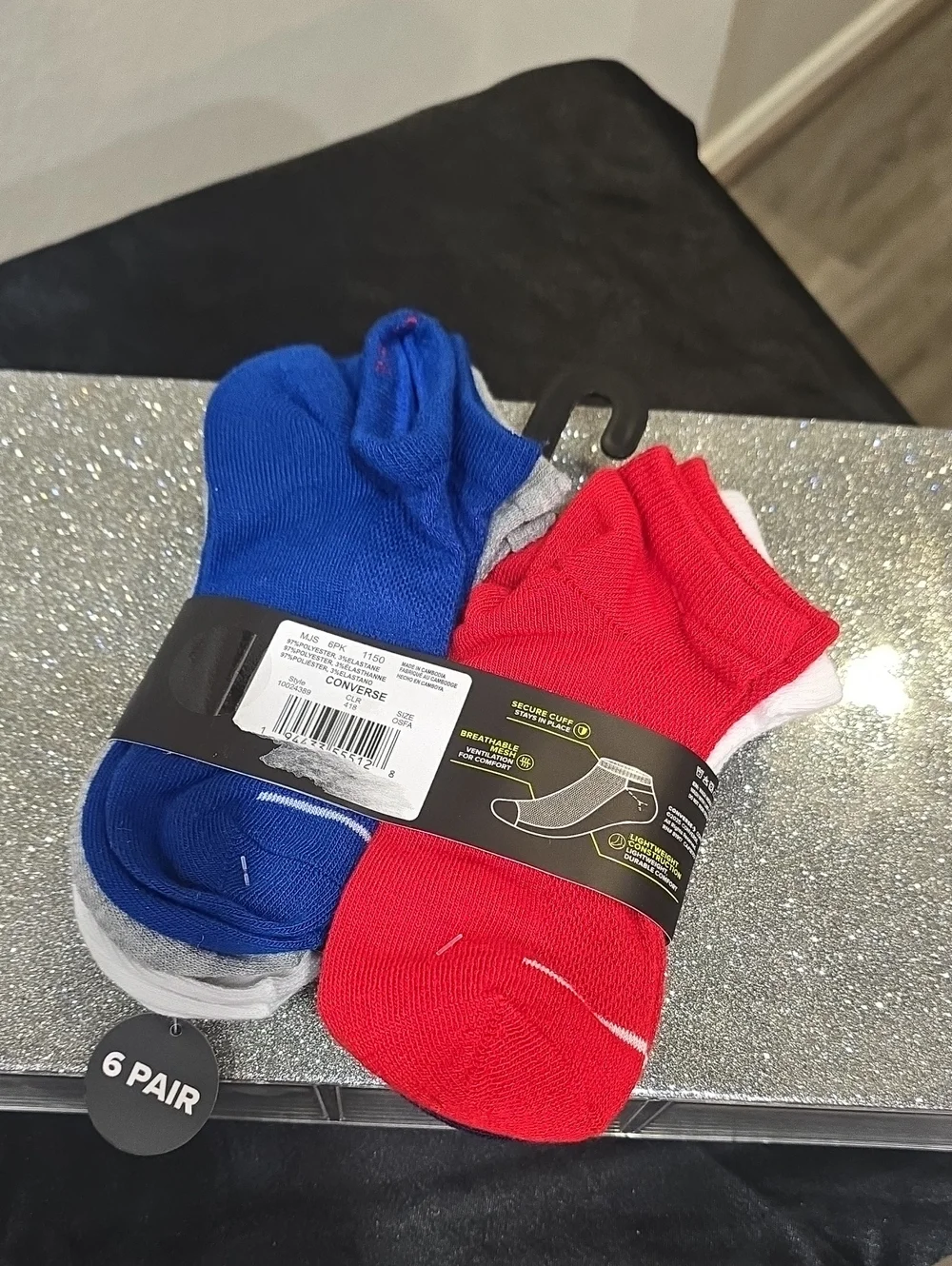 Converse 6-PK Lightweight No-Show Socks